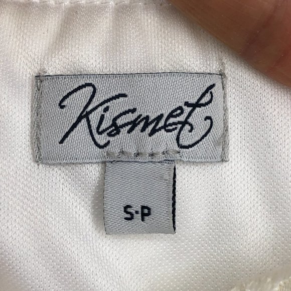 Kismet White & Teal Floral Lace as u wish Skirt Dress Hi-Lo size S - Picture 4 of 15